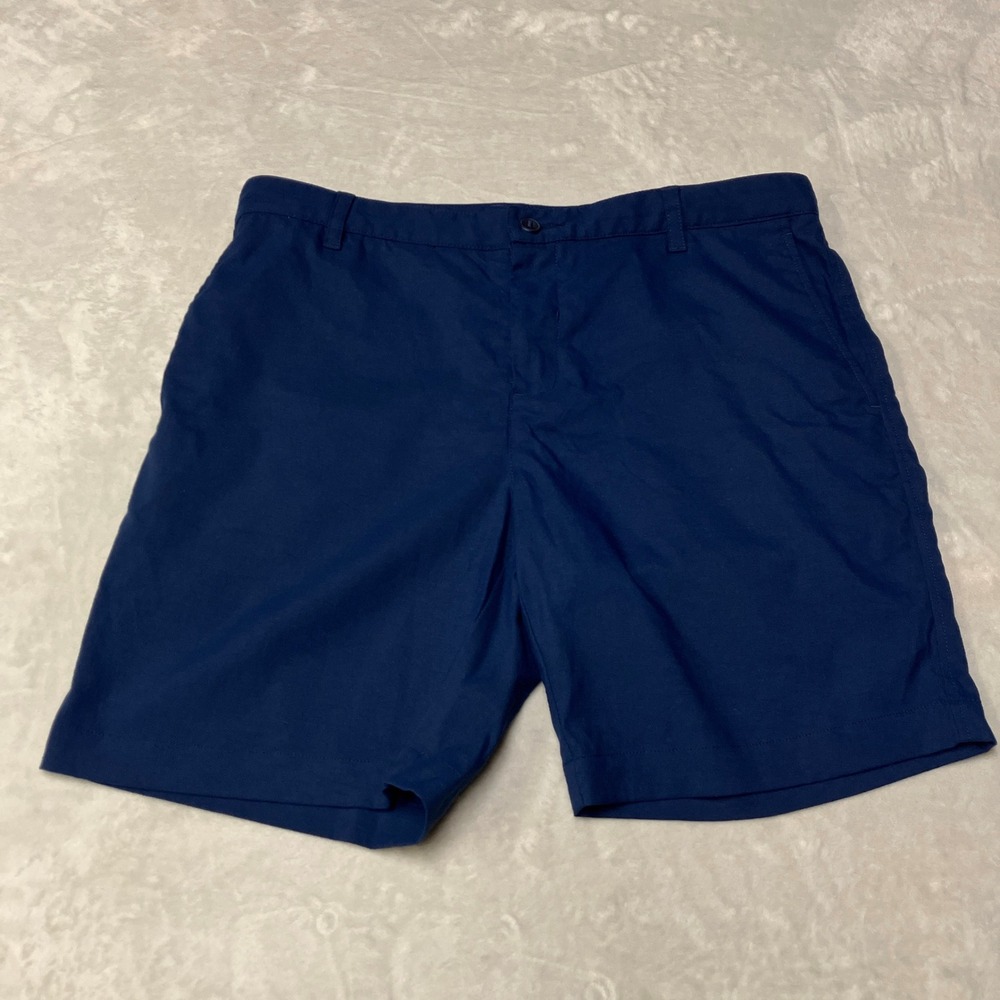 Outlier New Way Shorts 8" F. Cloth Stretch Performance Navy Made in USA Sz 35